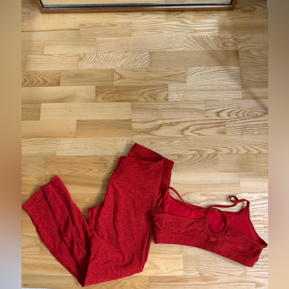 Red Women's Two-Piece Sleep Set Fabletics work out set medium